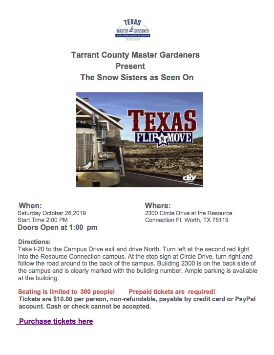 The Snow Sisters as Seen On Texas Flip n Move The Snow Sisters as Seen On Texas Flip n Moves flier